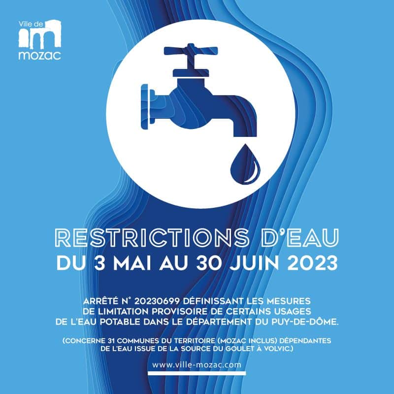 Restrictions d’eau potable