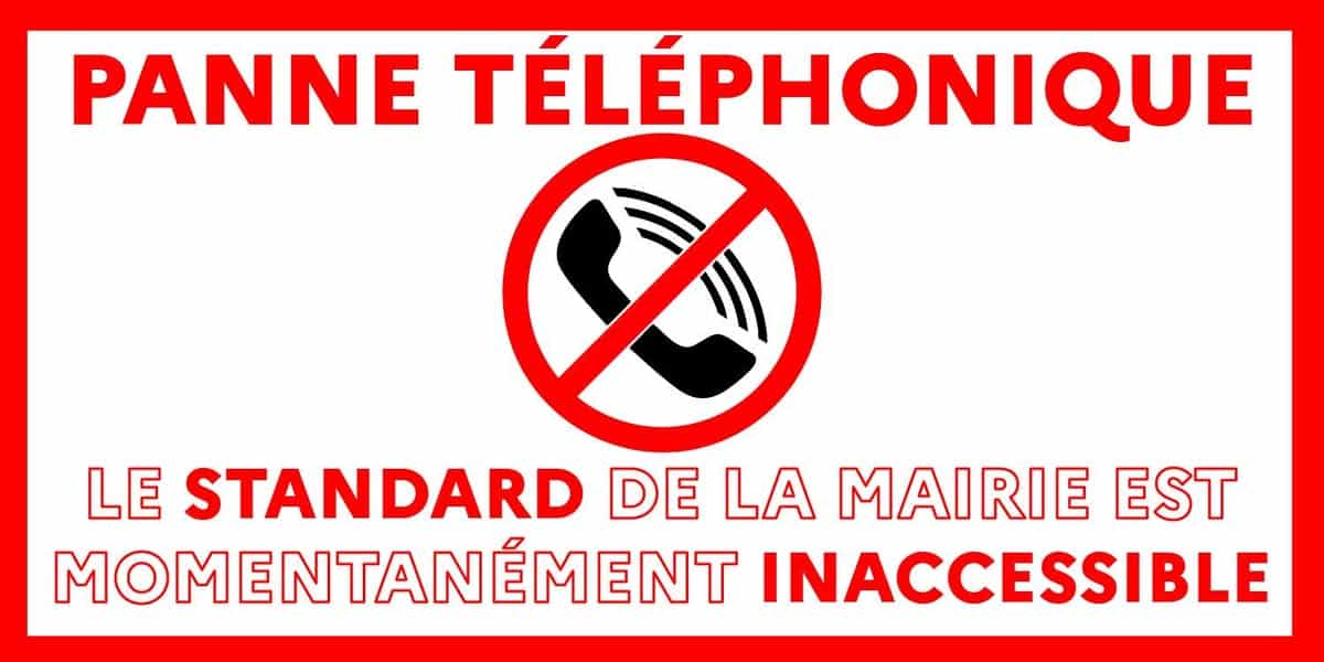Standard téléphonique en panne