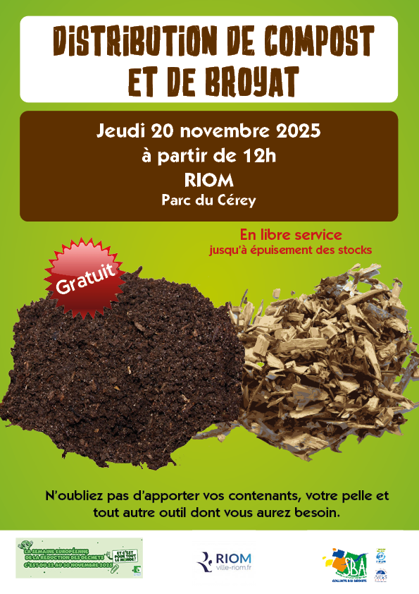 Distribution gratuite de compost et de broyat – SBA