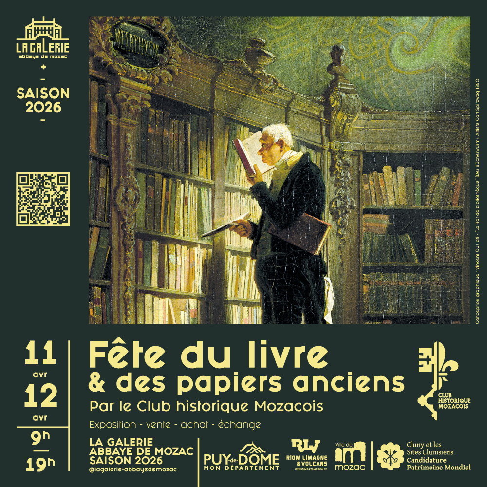 FÊTE DU LIVRE & DES PAPIERS ANCIENS | La Galerie – abbaye de Mozac