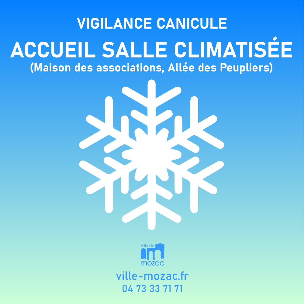 Accueil en salle climatisée | VIGILANCE ORANGE CANICULE