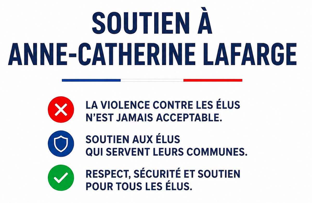 Soutien à Anne-Catherine Lafarge, maire de Marsat