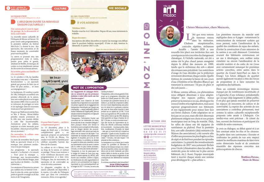 La lettre municipale d&rsquo;octobre est disponible !