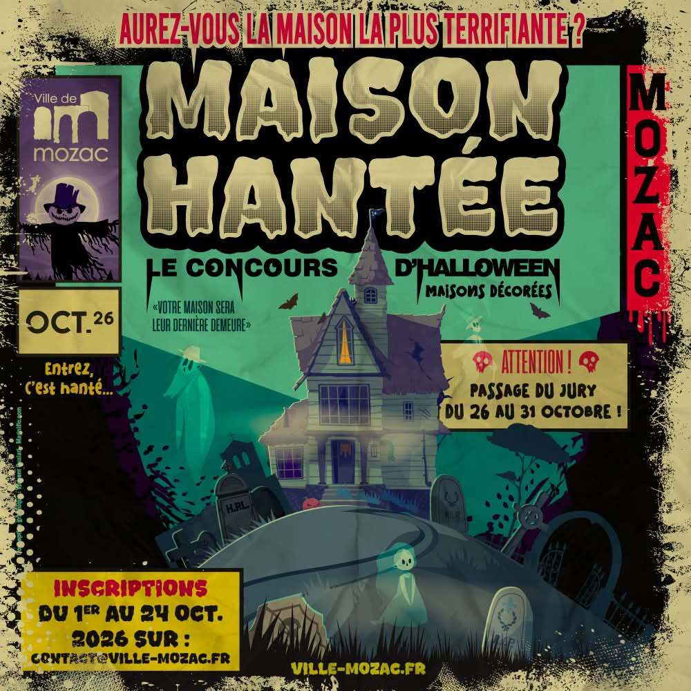 🎃 Concours de décorations d’Halloween à Mozac ! 👻